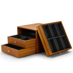 Fanxi New Arrival High Quality Wood Box Luxury Wooden Ring Box Walnut Microfiber Jewelry Boxes Hold The Jewellery