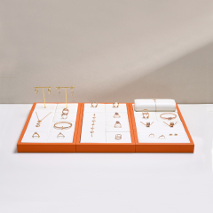 Fanxi New Arrival High End White Jewelry Display Set For Earring Ring Pendant Jewelry Stand With Custom Logo