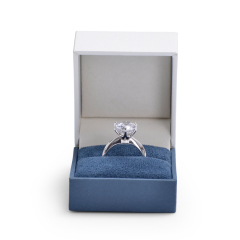 FANXI New Custom 2 Colors Jewelry Display Box Elegant Leatherette Paper Ring Diamond Box