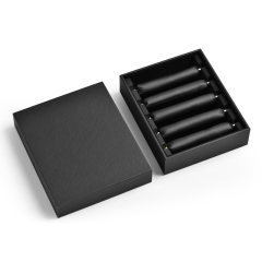 FANXI Classic Black Ring Display Packaging Box For Jewelry Offline Store With Custom Logo