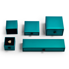FANXI China Manufacturer Fancy Leatherette Paper Gift Drawer Packaging Boxes Exhibitor Plastic Jewelry Box