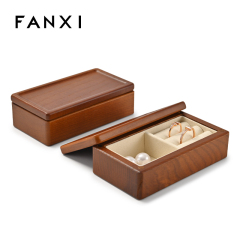 FANXI Wholesale Custom Solid Wooden Jewelry Box with Lid Jewelry Organizer Jewellery Case