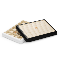 Fanxi New Luxury Pu Leather Microfiber Jewelry Display Tray For Ring Pendant Bangle Necklace