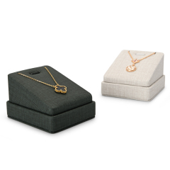 FANXI High Quality PU Leather Jewelry Display Stand Set Pendant Exhibitor Shop Organizer Necklace Display Shelf