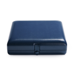 FANXI New Blue Leather Microfiber Jewelry Packaging Box For Earring Pendant Storage Case