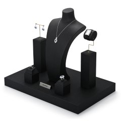 FANXI Brand New Product Present Bijoux Professionnal Jewelry Display Set Jewelery Microfiber and Metal Display Set