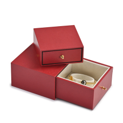 Fanxi Customized Paper Cardboard Gift Boxes Red Color Drawer Paper Jewelry Bangle Box China Supplier