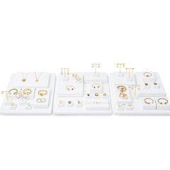 Fanxi Display Set for Rings Bracelet Pendant Earings MDF Painting White Display Sets