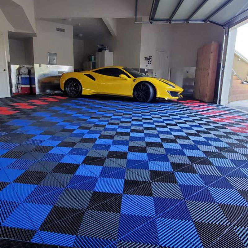 PP garage floor tile in interlocking plastic grid floor tiles interlocking plastic flooring pvc garage tiles