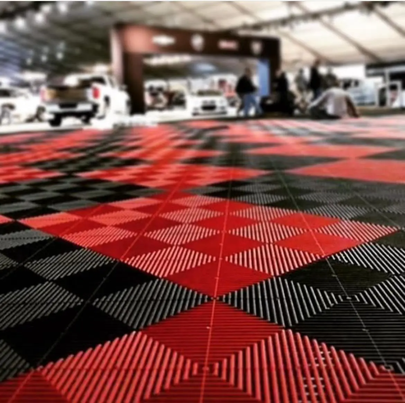 PP garage floor tile in interlocking plastic grid floor tiles interlocking plastic flooring pvc garage tiles