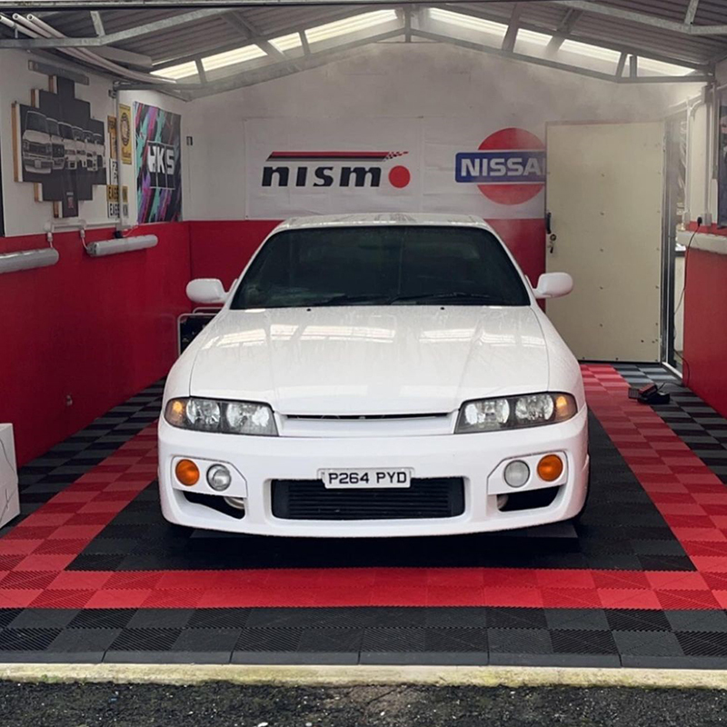 Free Design Customization Garage Floor Tiles Rigid Ribbed Waterproof Car Wash Floor
