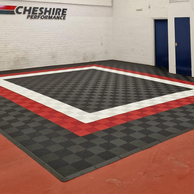 Free Design Customization Garage Floor Tiles Rigid Ribbed Waterproof Car Wash Floor