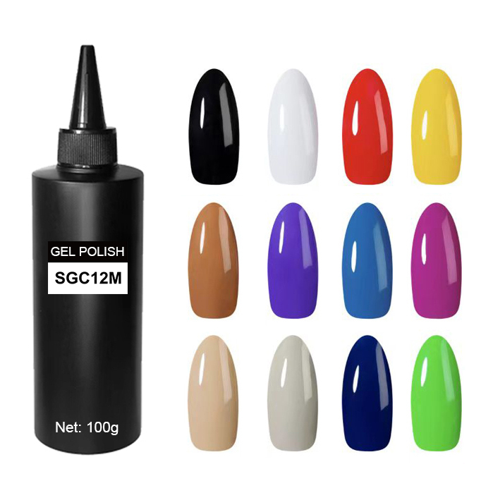 100g Large Capacity Nail Gel Polish Pure Color for DIY Nail Art Manicure Soak Off LED UV Gel Nail Varnishes