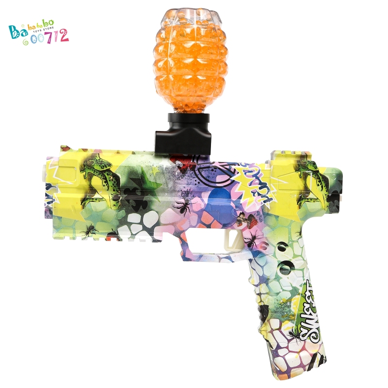 Gel Blaster Toy Gecko graffiti Electric Splatter Bullet Shoot for Kids Toy Gun(US Buyer only))