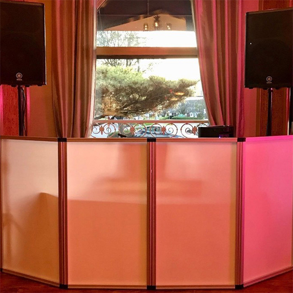 White Black Aluminum Frame Booth DJ Event Facade with Carrying Bag