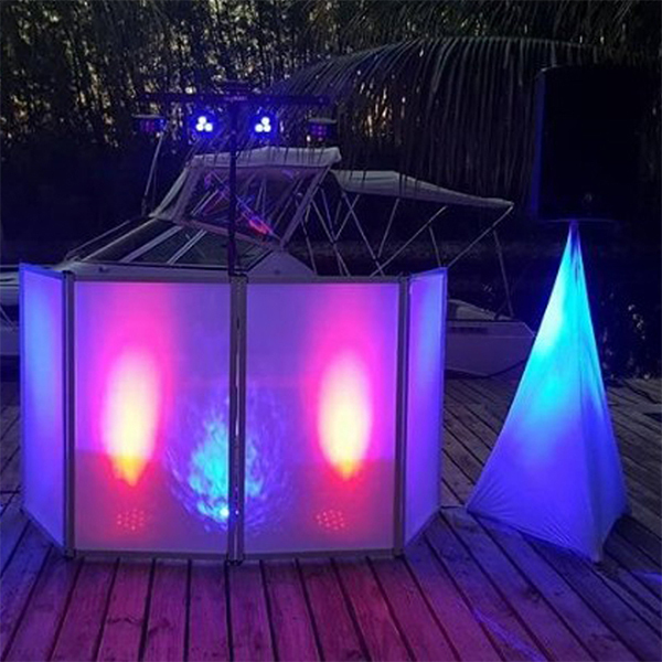 White Black Aluminum Frame Booth DJ Event Facade with Carrying Bag