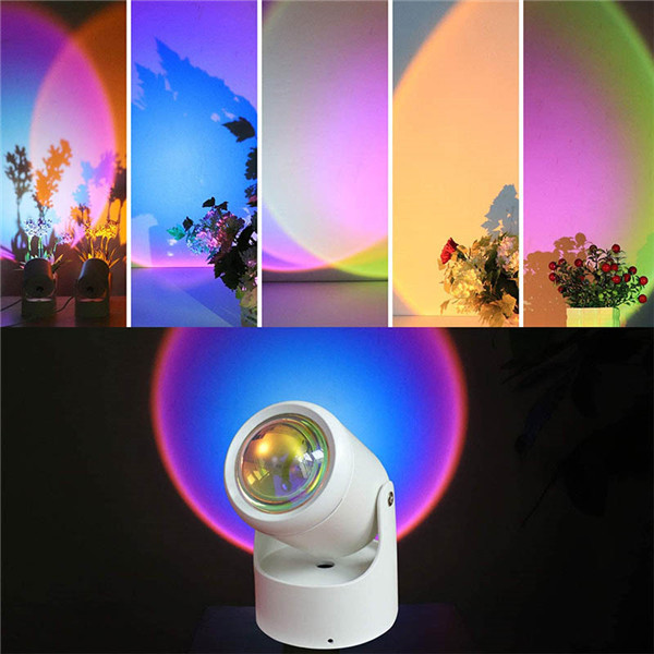 Colorful Wedding Sunset Light Rainbow Romantic LED Sunset Projection Lamp