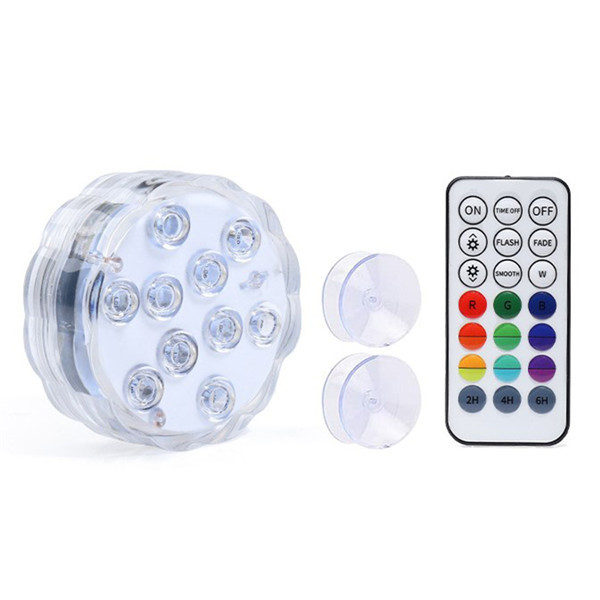 Diving LED Pool Lights 16 Colors Underwater Pond Light With Remote Control Waterproof Magnetic Bathtub Suction cup diving light