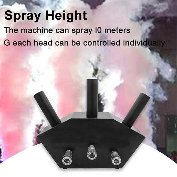 3 Heads CO2 Connon Waterproof Control Board DMX Special Effects Cryo Co2 Jet Fog Machine For DJ Stage Party