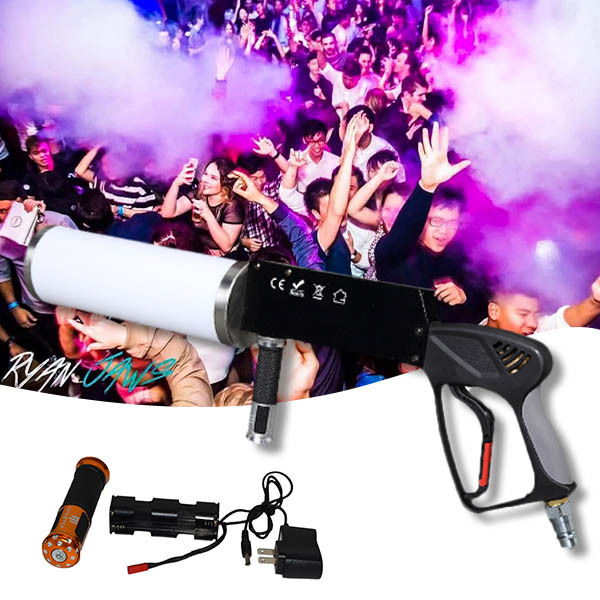 LED CO2 Gun for dj fogger CO2 Jet machine with rgb color changing handhold led co2 launcher flashlight