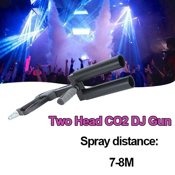 two head CO2 DJ Gun stage CO2 Jet Machine handheld CO2 Gun Stage Smoke Fogger CO2 Pistol Gun For Night Club
