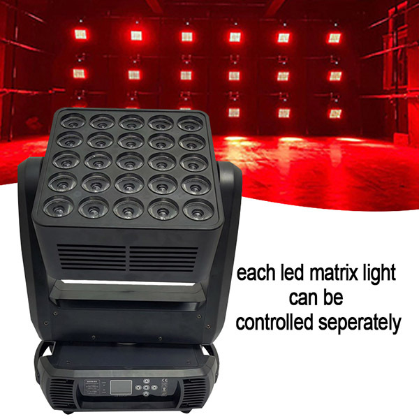 25x12W rgbw wash led matrix light moving head