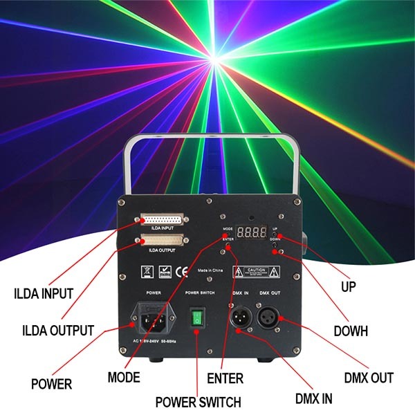 2W 3W RGB 3in1 Laser Light Show Animation ILDA Disco DJ Night Clube Laser Light
