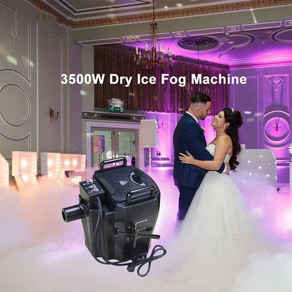 3500w dry ice machine with flightcase with mobile skateboard