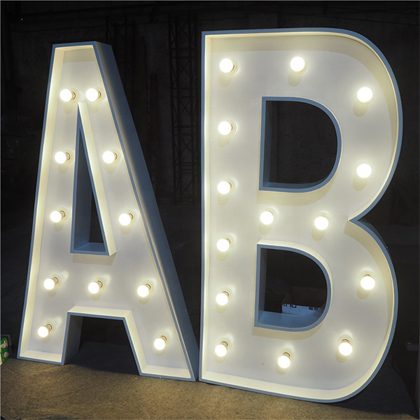 standing giant love letter 3D marquee letter sign