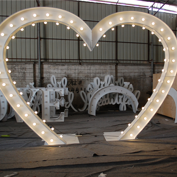 standing giant love letter 3D marquee letter sign