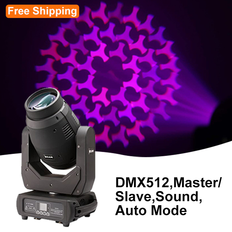 Free Shipping 2pcs 250W LED Moving  Head Light Beam Stage Light Led Dmx Dj Light For wedding Disco Stage with flycase
