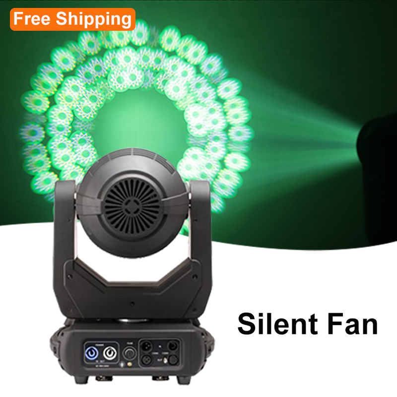 Free Shipping 2pcs 250W LED Moving  Head Light Beam Stage Light Led Dmx Dj Light For wedding Disco Stage with flycase