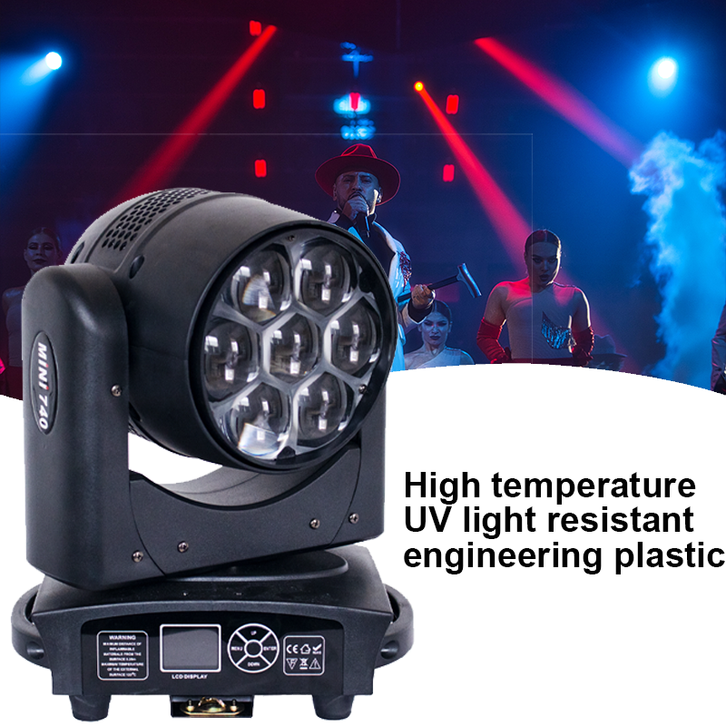 7*40w mini bee eye led moving head zoom wash lighting