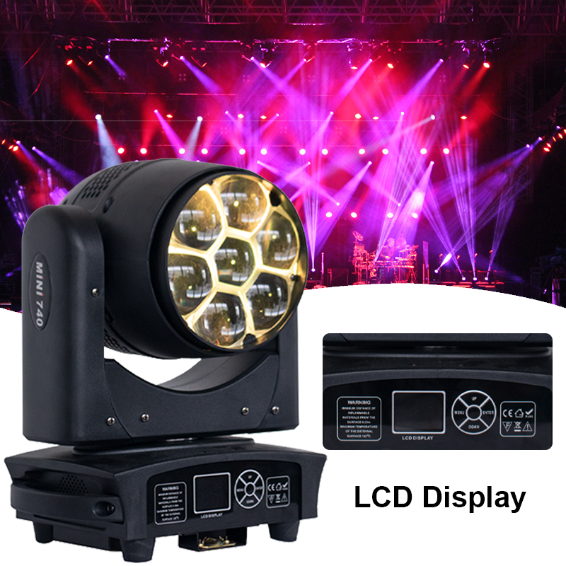 7*40w mini bee eye led moving head zoom wash lighting