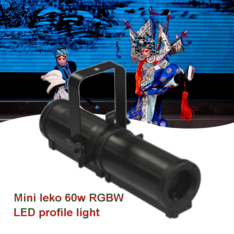 mini leko 60w rgbw 4in1 ellipsoidal  zoom  25 -50degree led profile light