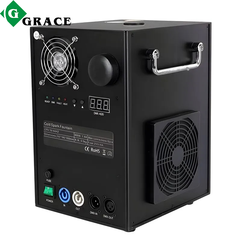 2pcs 750W cold spark machine and 5 bags powder indoor or outdoor