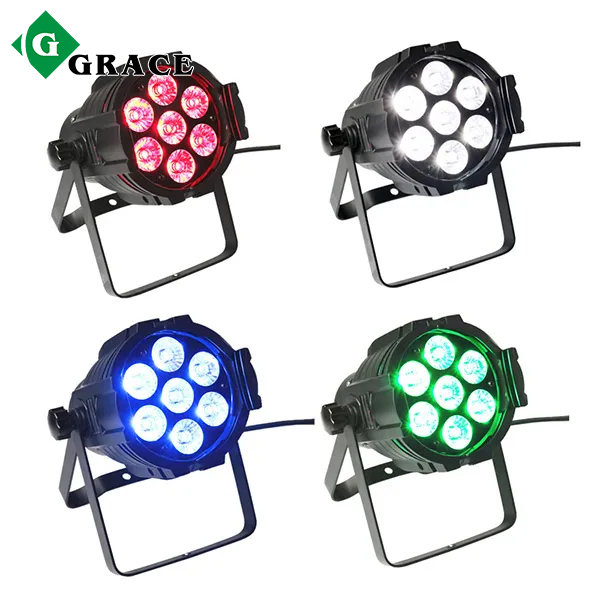 7*10w RGBW 4in1led par can wireless dmx controller led battery