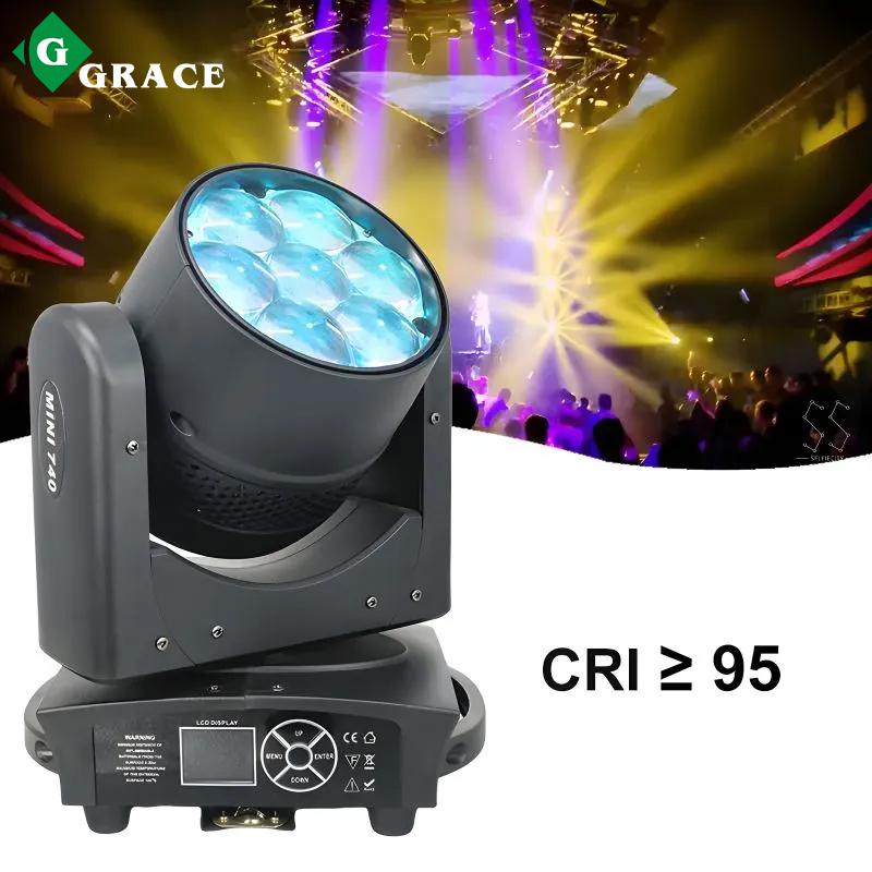 7x40W zoom Led moving head lights