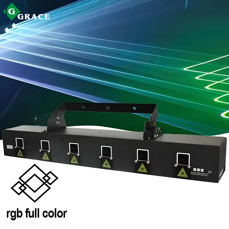 Grace 6 Eyes 6W RGB Animation Line Array Laser Beam Bar