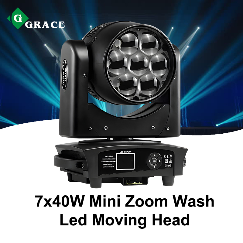 Igracelite Mini 7x40w  Zoom Moving Head Lights