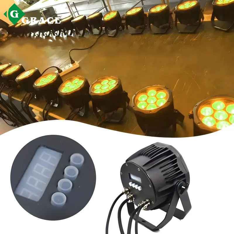 7*12w RGBW Karaoke Lighting IP65 Waterproof Led Outdoor Mini Par Cans