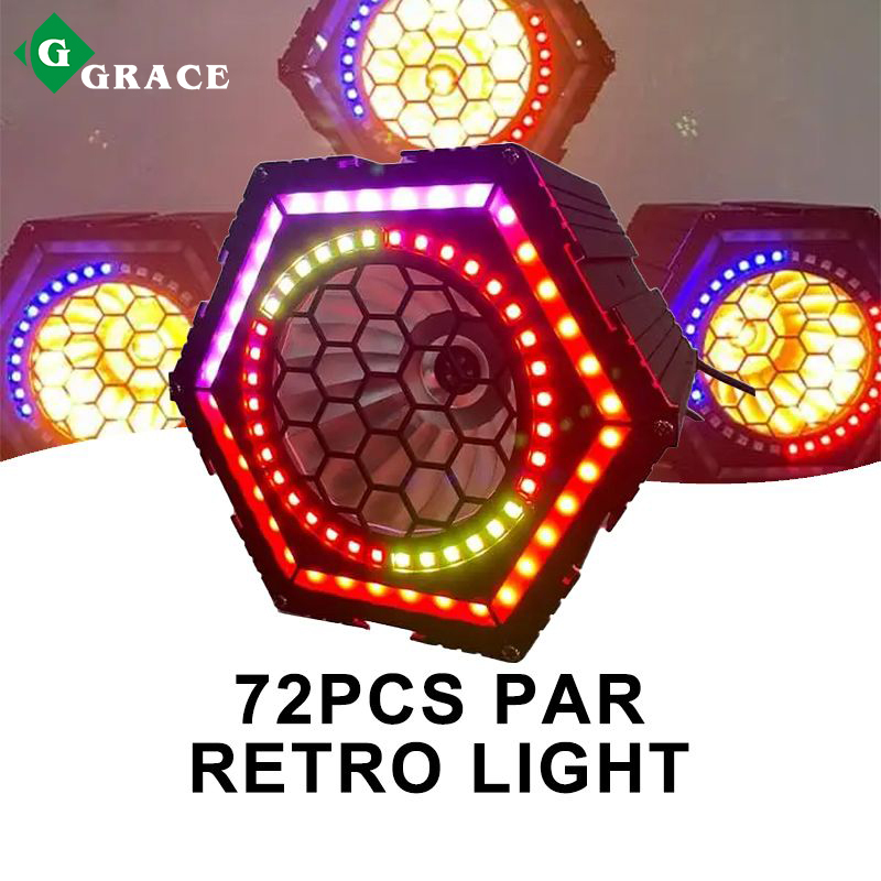 72pcs rgb 3in1 led  6pcs 4in1 leds pixel par light retro