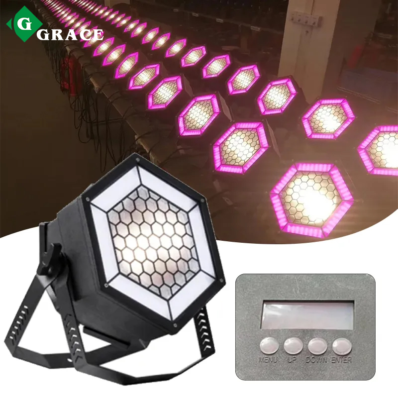 6*24pcs SMD RGB 3in1 leds + 1piece 200W cob led (warm white or cool white)