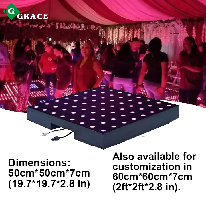 Igracelite 2ft By 2ft led dance floor magnetic 8*8 pixel