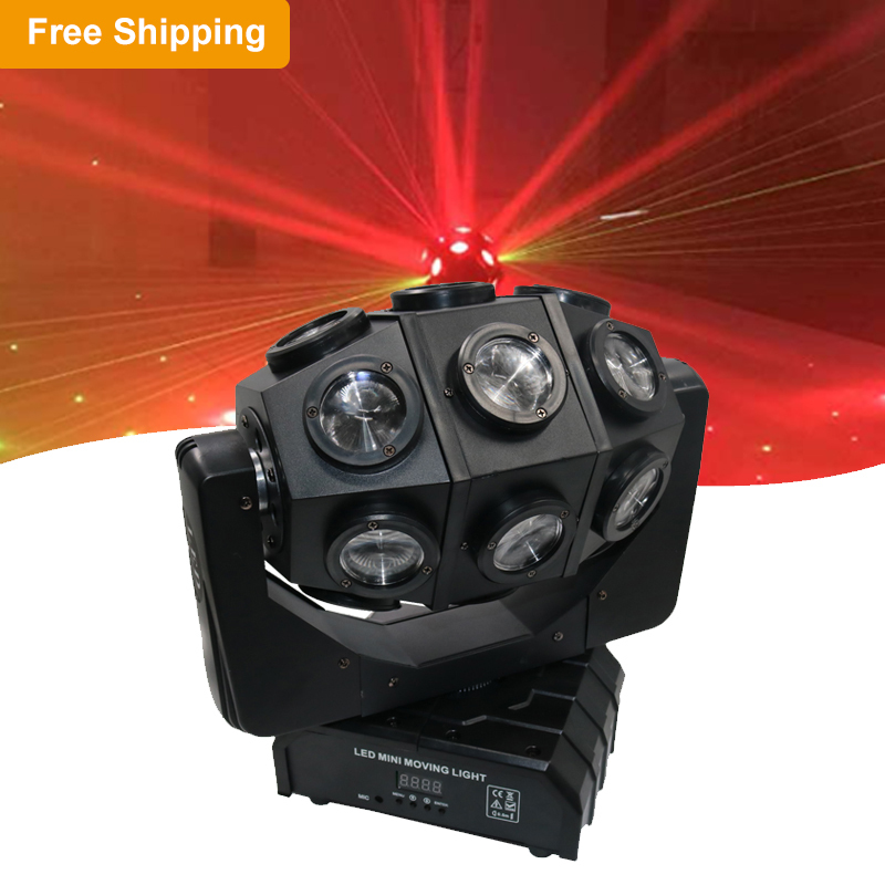 Free Shipping laser light with 18X12W RGBW 4in1 stepless rotating beam led moving head