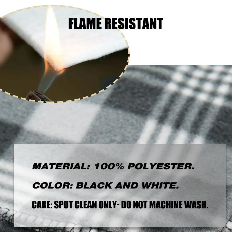 Flame Resistant Electric Car Blanket Heated 12 Volt Travel Throw For Car and RV For Cold Weather