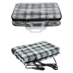 Flame Resistant Electric Car Blanket Heated 12 Volt Travel Throw For Car and RV For Cold Weather