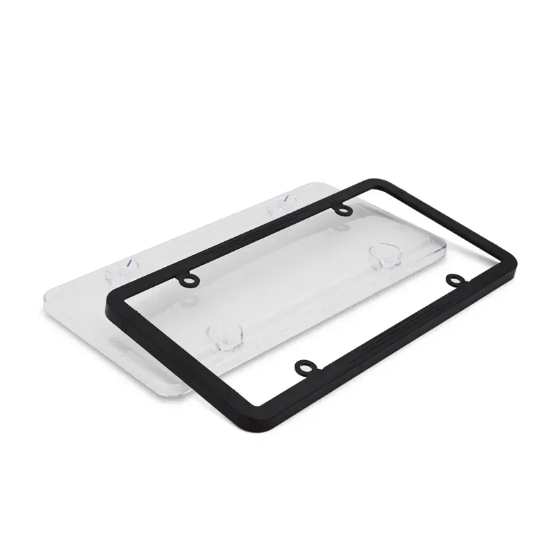 High Quality Plastic Car ABS License Plate Frame With PC Cover