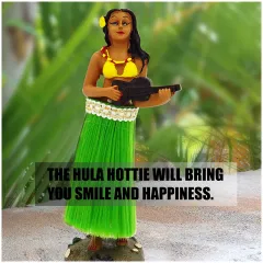 Hawaiian Hula Girl Dashboard Doll with Ukulele Bobbleheads for Car Dashboard