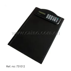 High quality customized A4 legal size plastic black clipboard clip board with calculator ruler